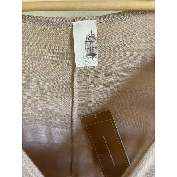 New! Francesca's Grommet Tie Tan Knit Kimono Size Medium MSRP $38 - Picture 5 of 7